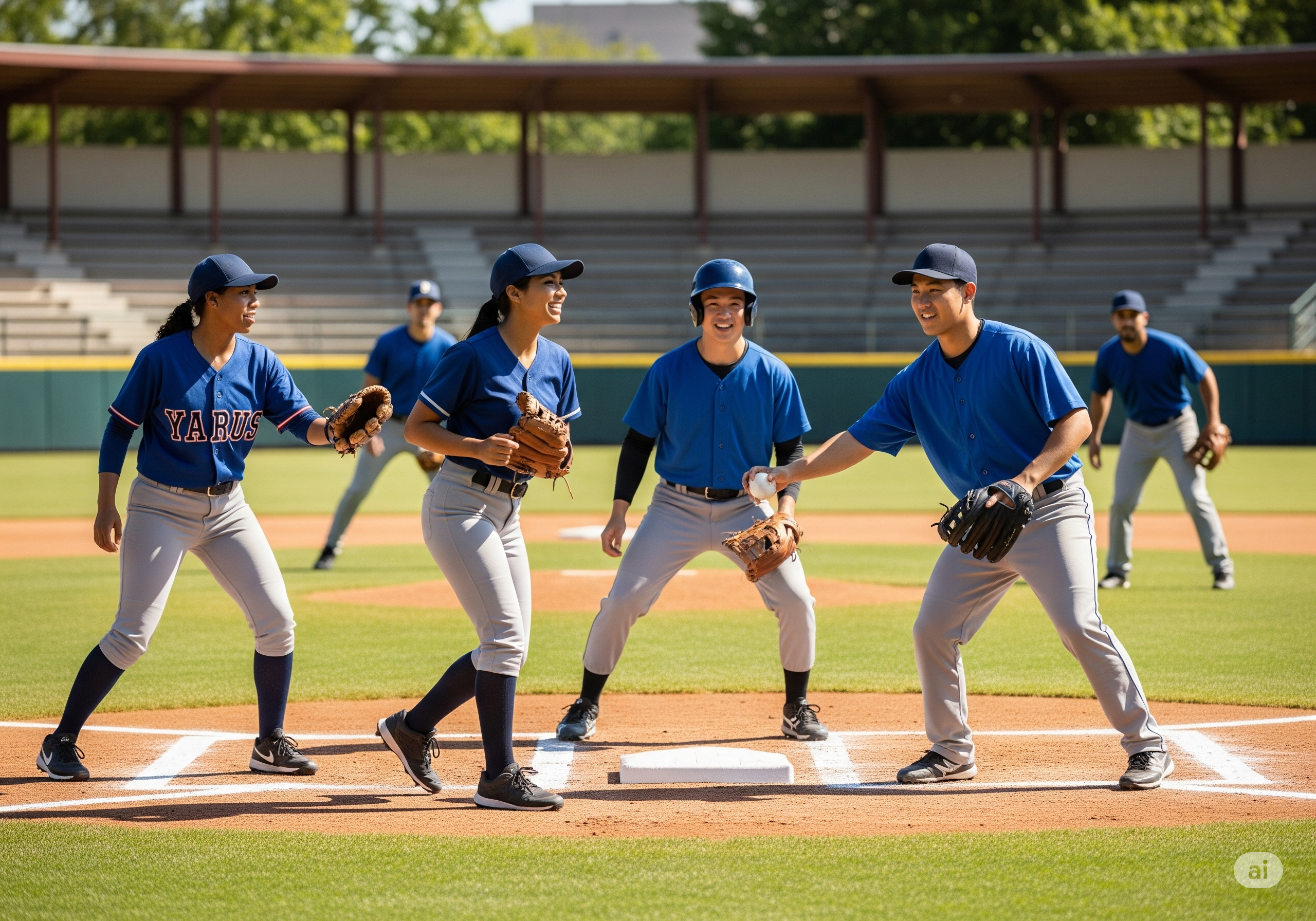 people playing baseball AI image