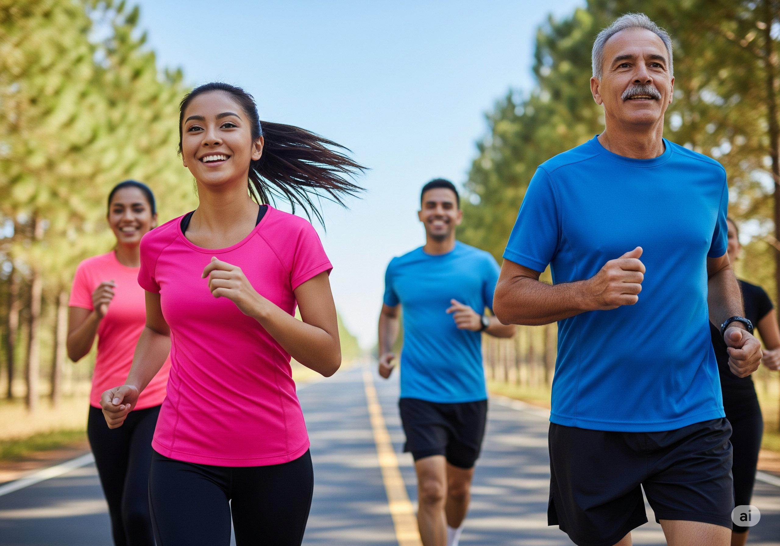 people running AI image